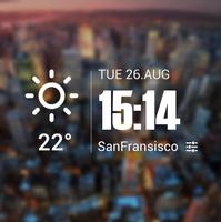 Live weather & Clock Widget