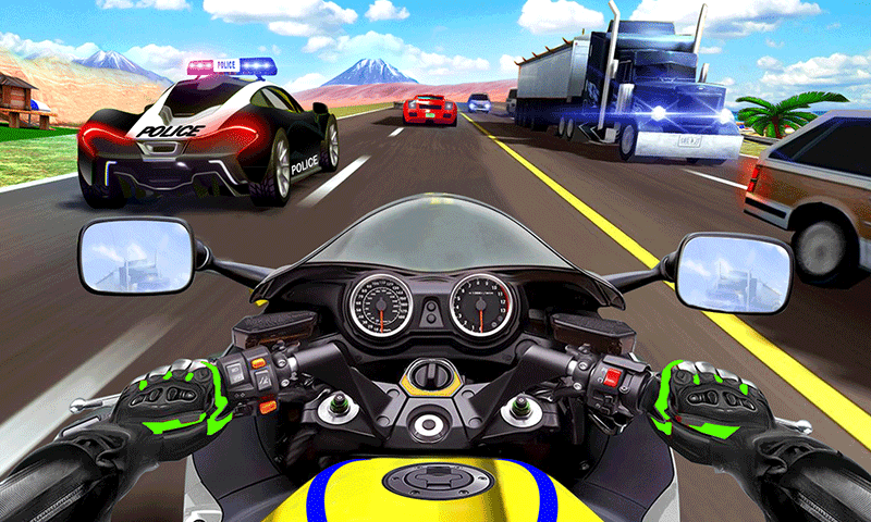 Moto Bike Highway Traffic Race