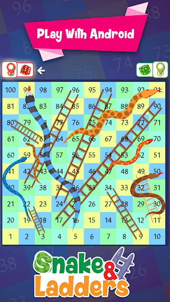 Snake and ladder board game