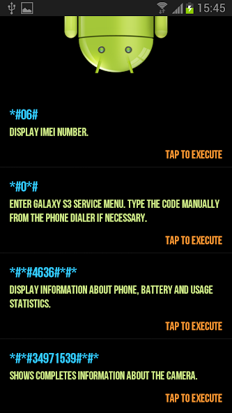 Secret Codes For Android