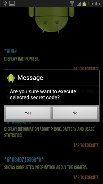 Secret Codes For Android