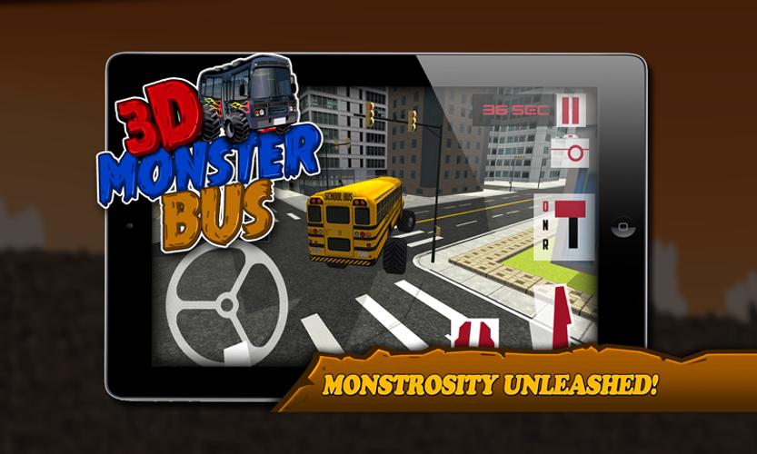 3D Monster Bus Simulator 2015