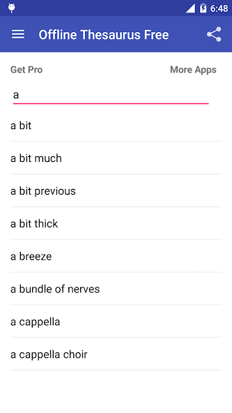 Offline Thesaurus Dictionary