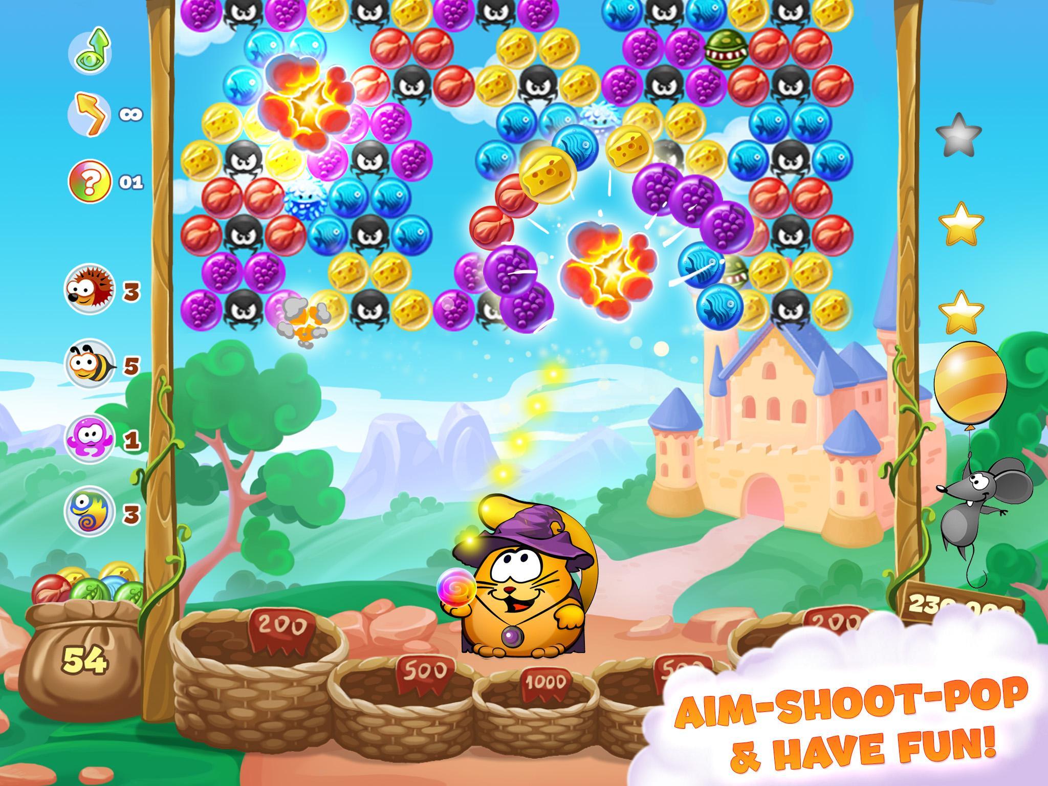 Bubble Cat Adventures: shoot and pop the bubbles!