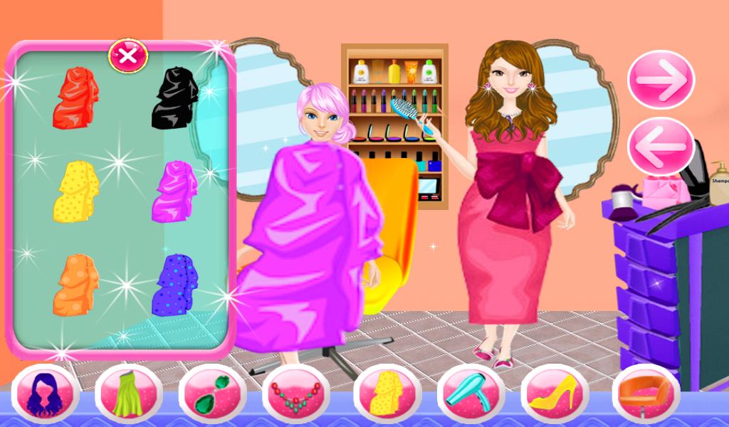 Dress up barber girls games