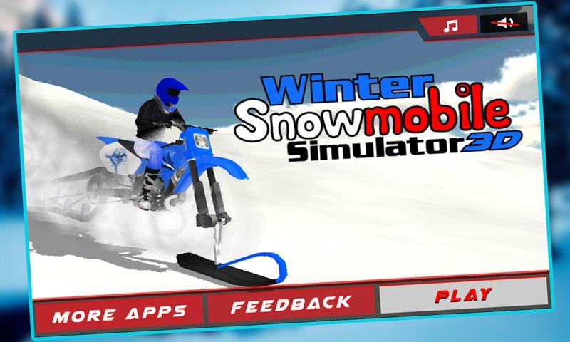 Winter Snowmobile 3D Simulator