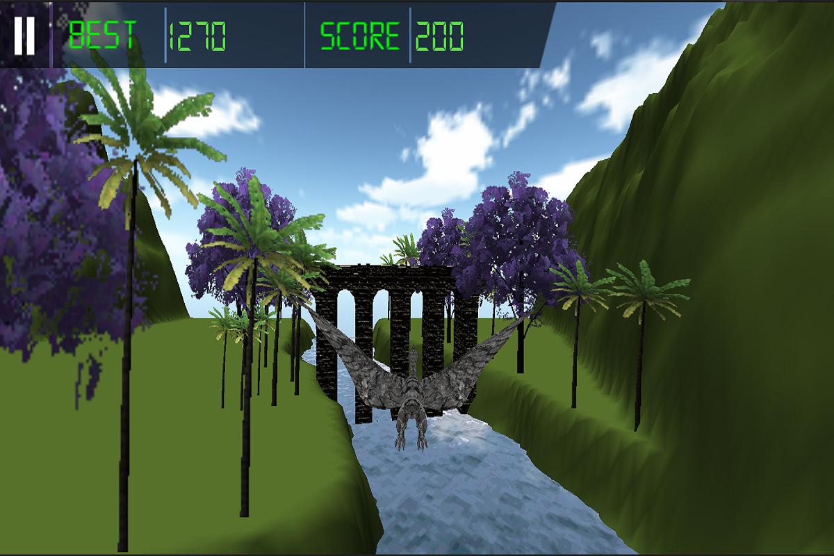 Crazy Dino Flight Simulation