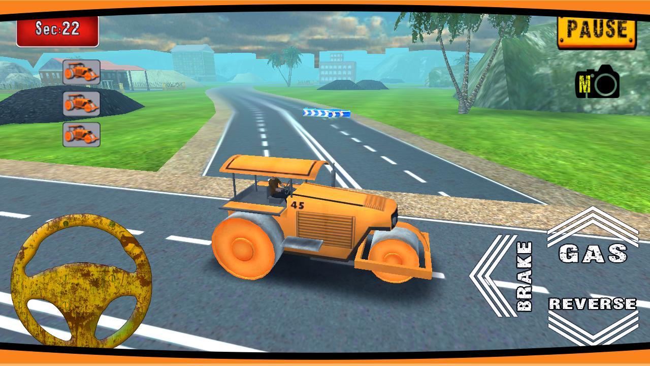 Road Roller Construction 3D