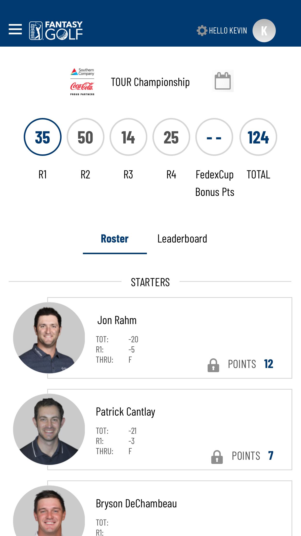 PGA TOUR Fantasy Golf