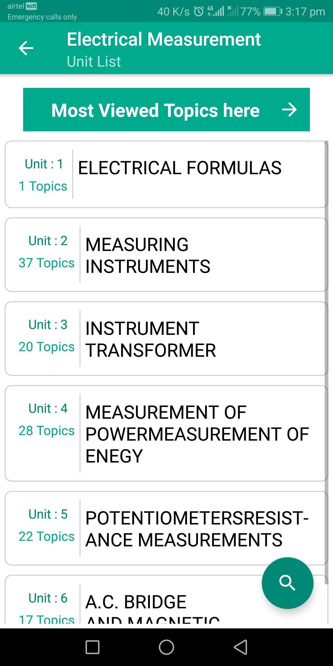 Electrical Measurement