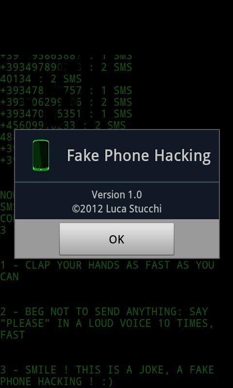 Fake Phone Hacking