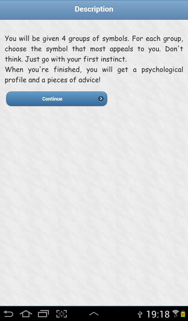 Know thyself psychology test