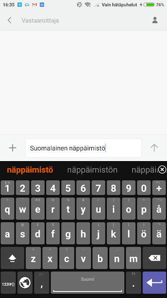 Finnish for AnySoftKeyboard