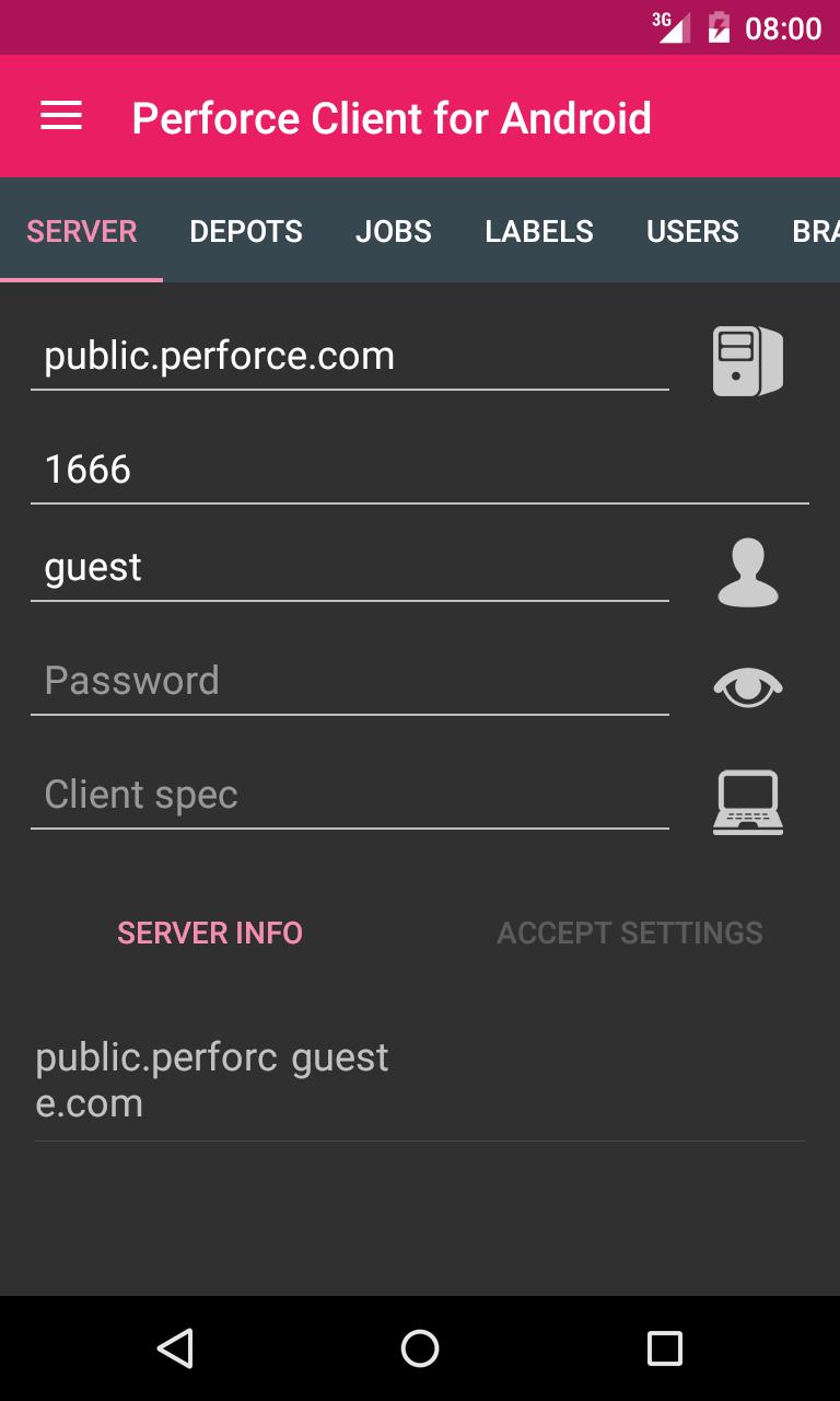 P4A (Perforce for Android)