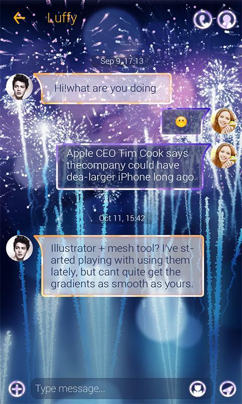 (FREE) GO SMS FIREWORKS THEME