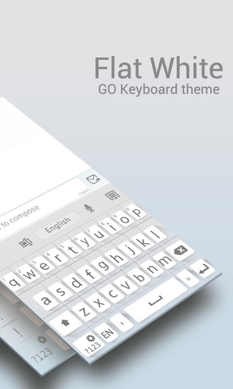 GO Keyboard Flat White Theme