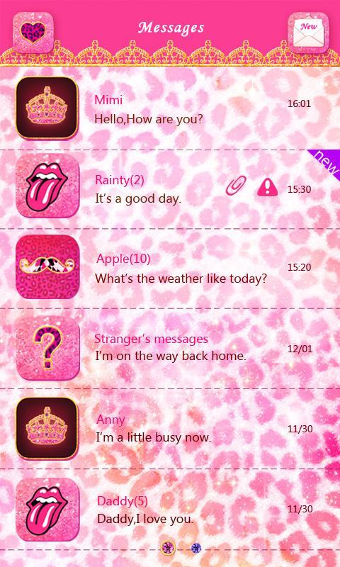 GO SMS PINKY GIRL THEME