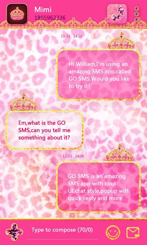 GO SMS PINKY GIRL THEME