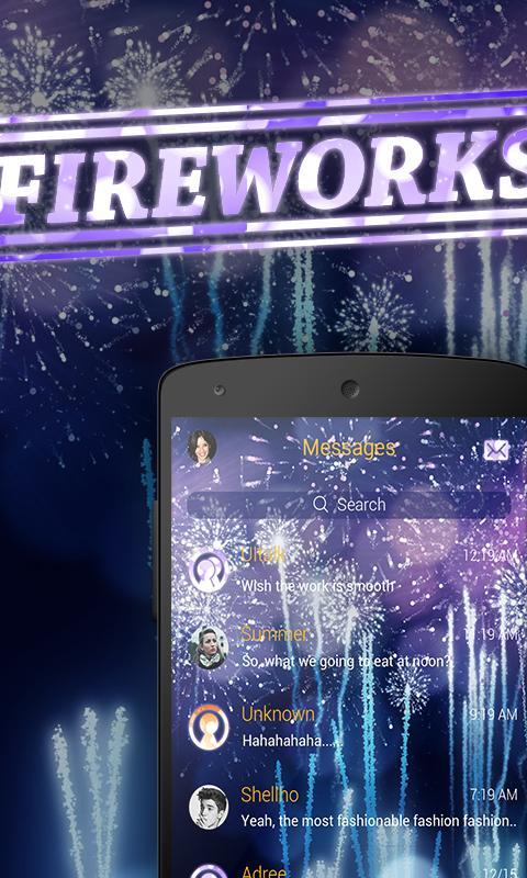 (FREE) GO SMS FIREWORKS THEME