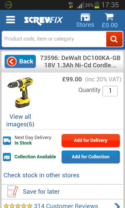 Screwfix Shopping