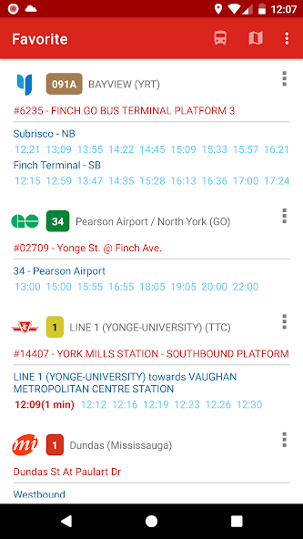 Toronto - GTA Bus Schedule