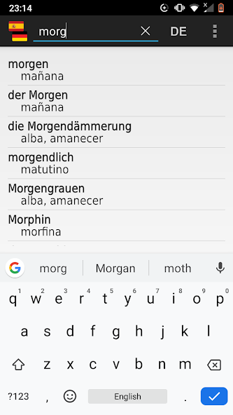 Spanish - German offline dict.