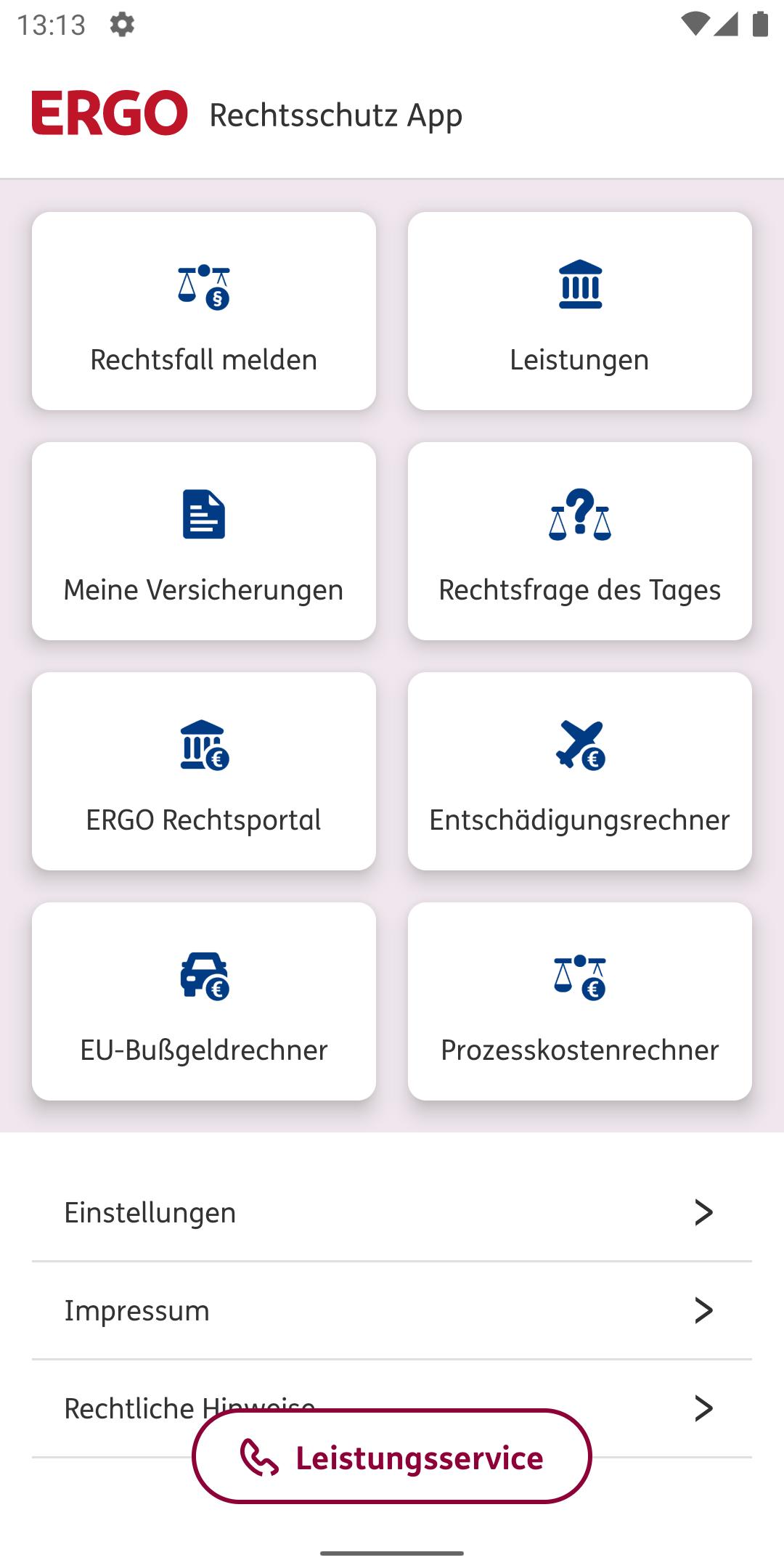 ERGO Rechtsschutz App