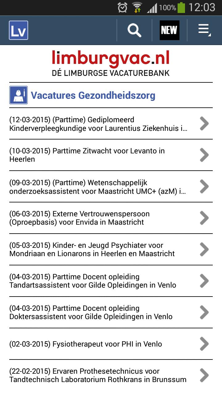 Limburgvac vacatures