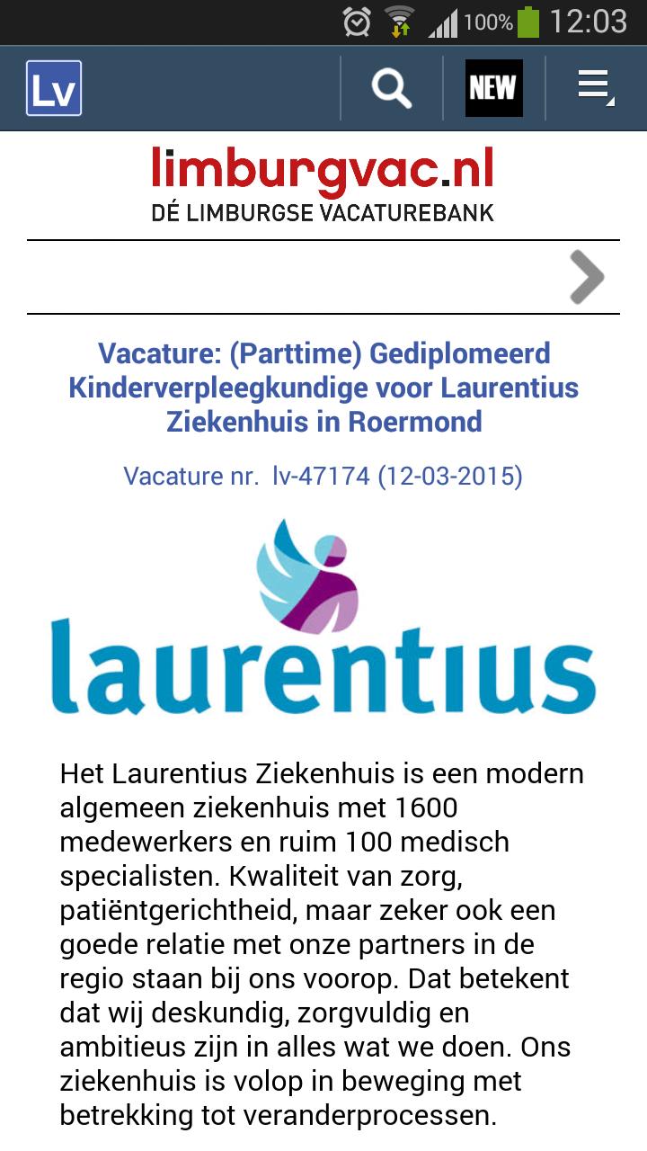 Limburgvac vacatures