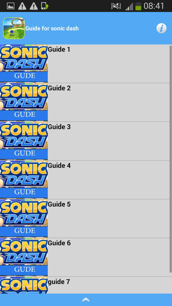 guide sonic dash16