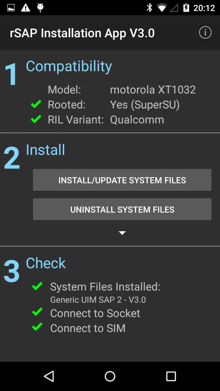 Bluetooth SIM Access Install