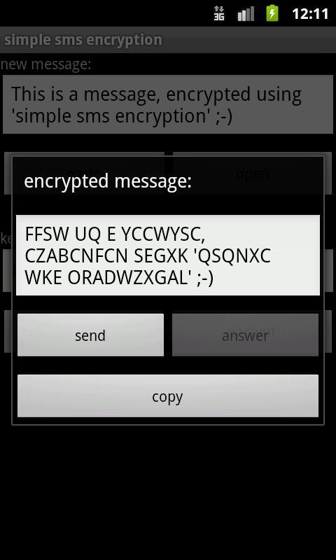 simple sms encryption