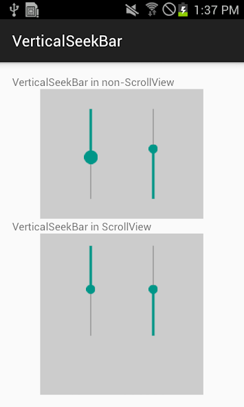 Vertical SeekBar Example