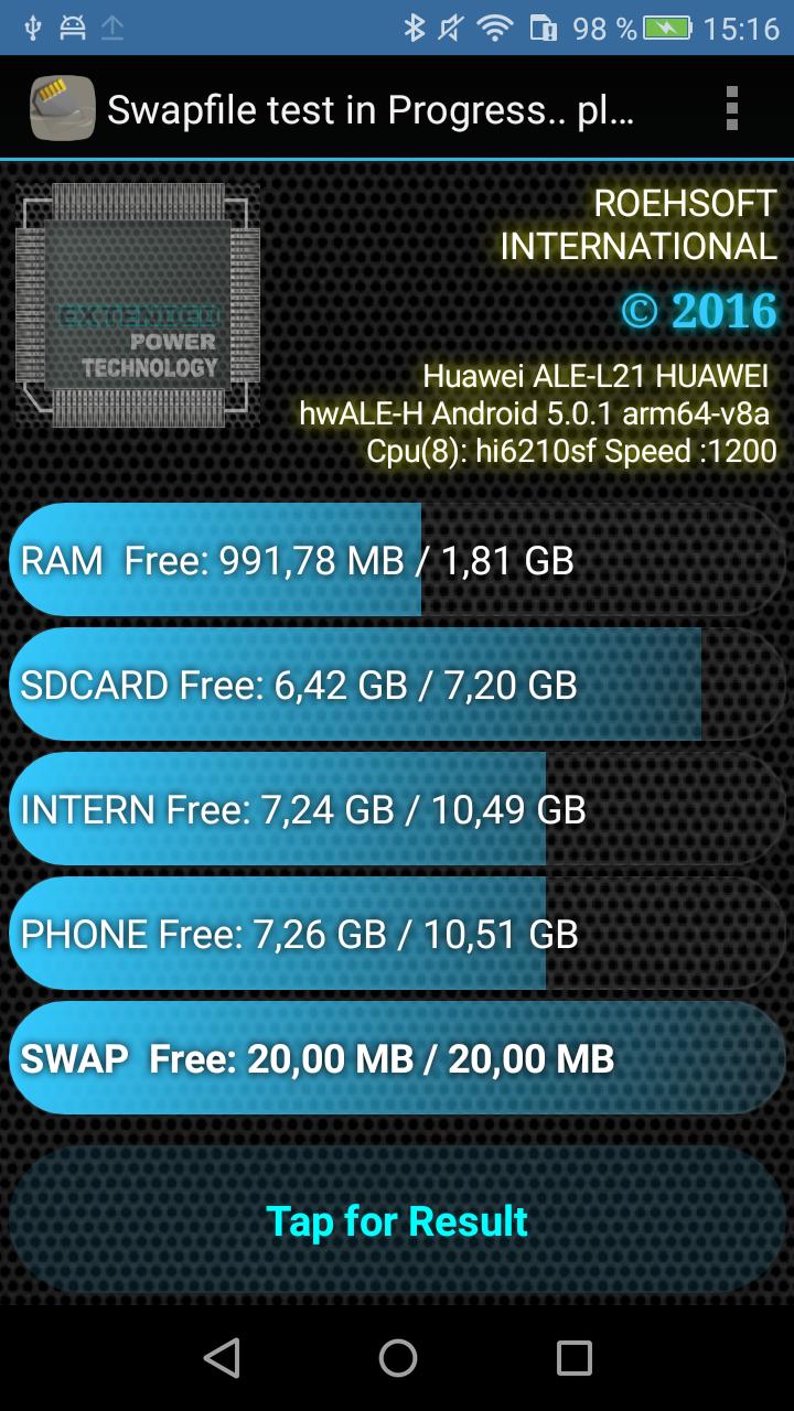 MemoryInfo & Swapfile Check