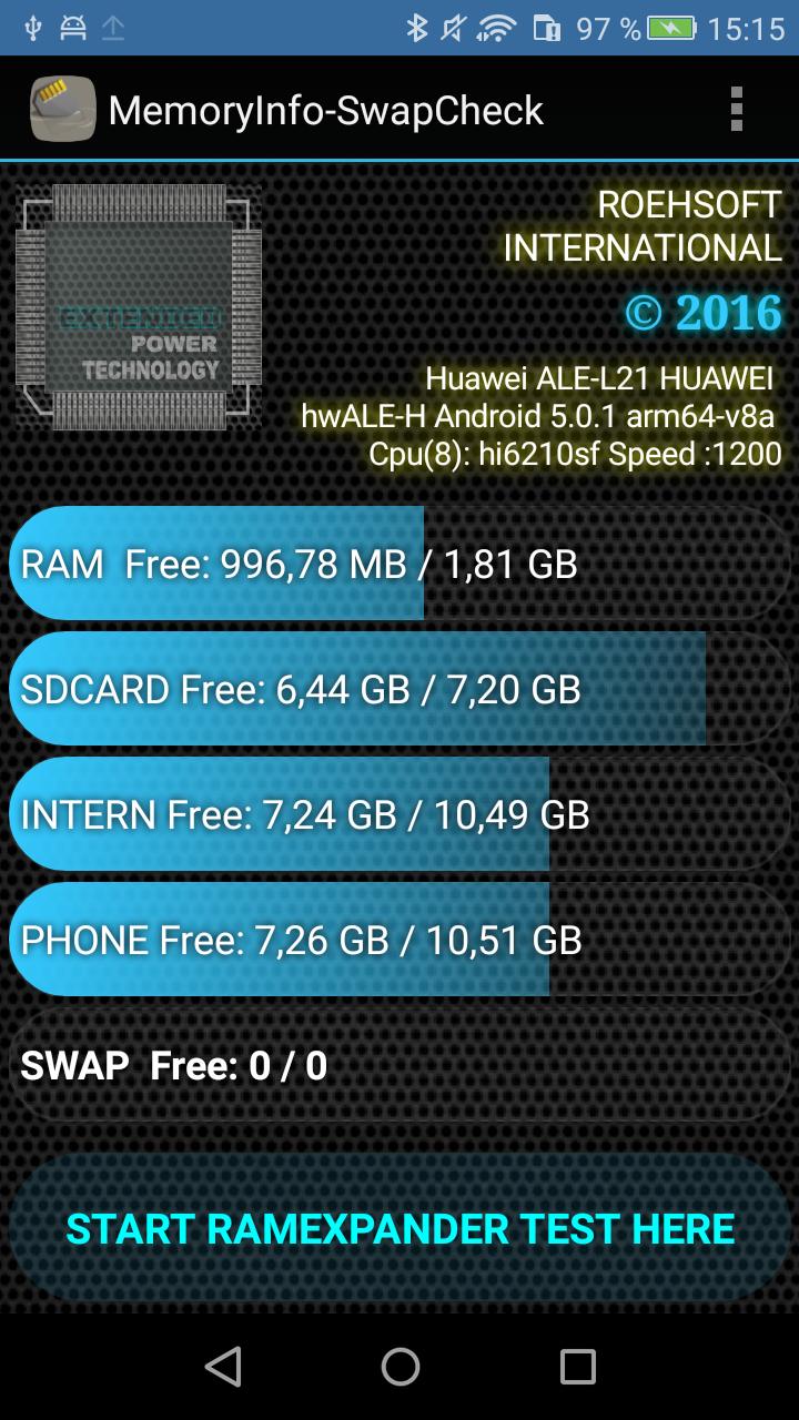 MemoryInfo & Swapfile Check