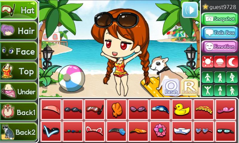 Beach Pretty Girl : dress up game