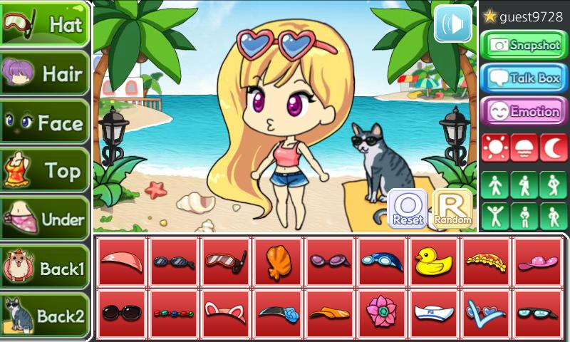 Beach Pretty Girl : dress up game