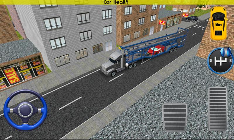 Car transport 3D trailer truck