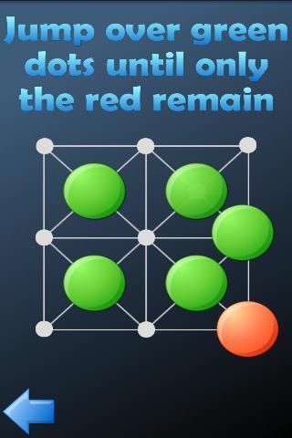 Hopping dots - logic puzzle