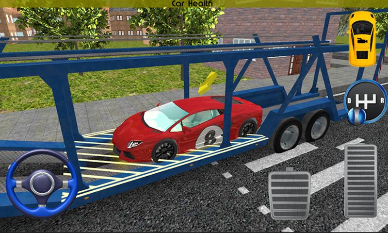 Car transport 3D trailer truck