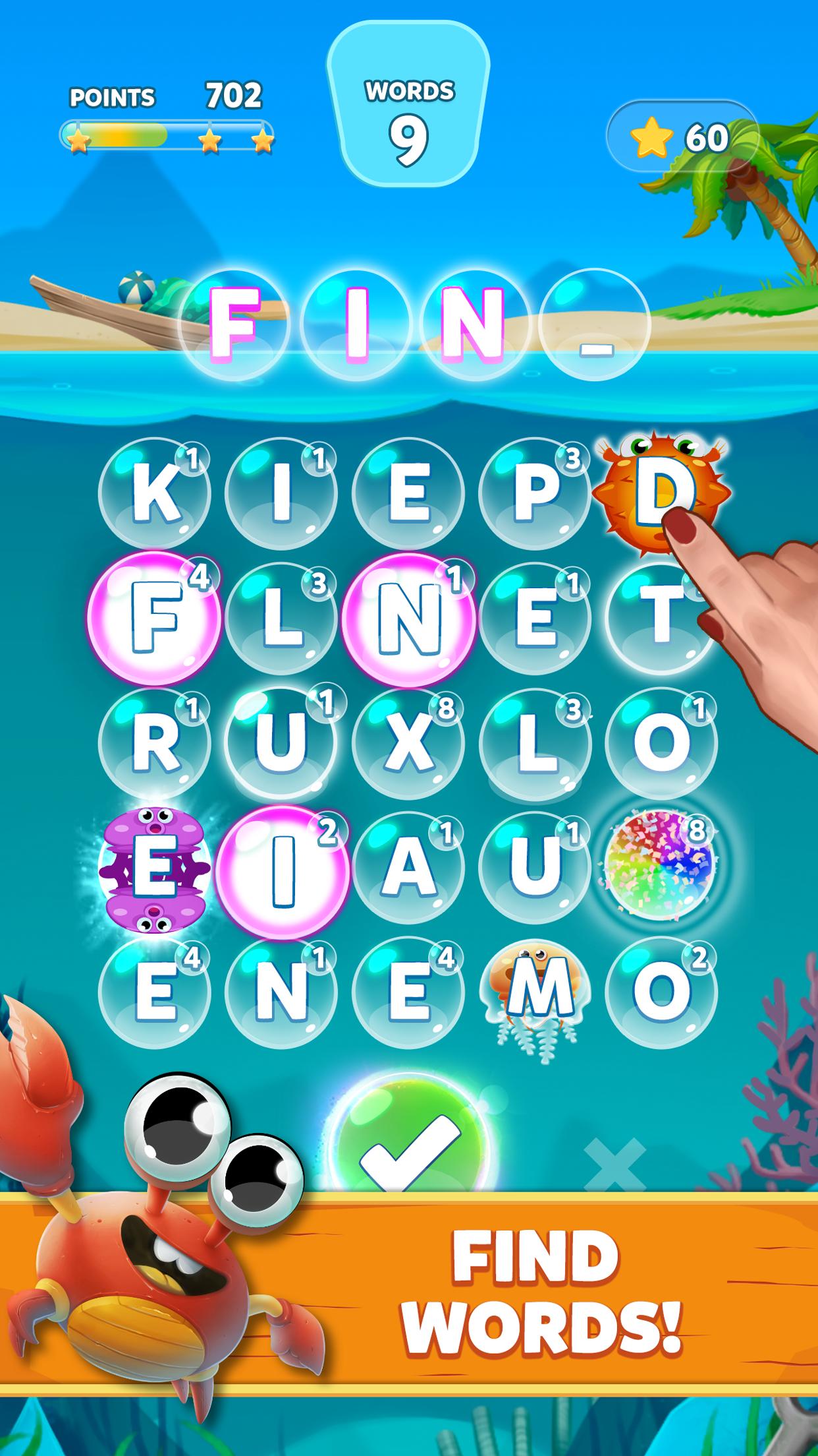 Bubble Words - Word Games Puzz