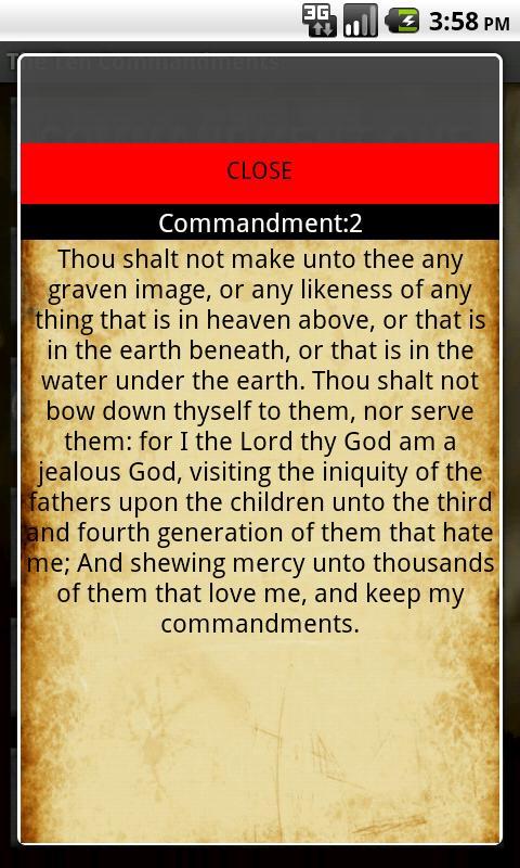 The Bible Ten Commandments KJV