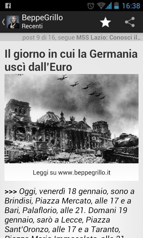 Beppe Grillo Blog Italian news