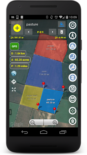 Planimeter - GPS area measure