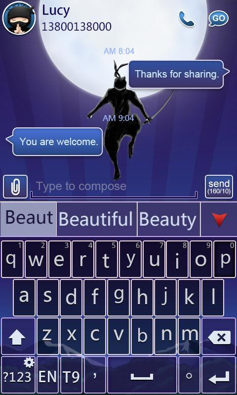 GO Keyboard Ninja Theme