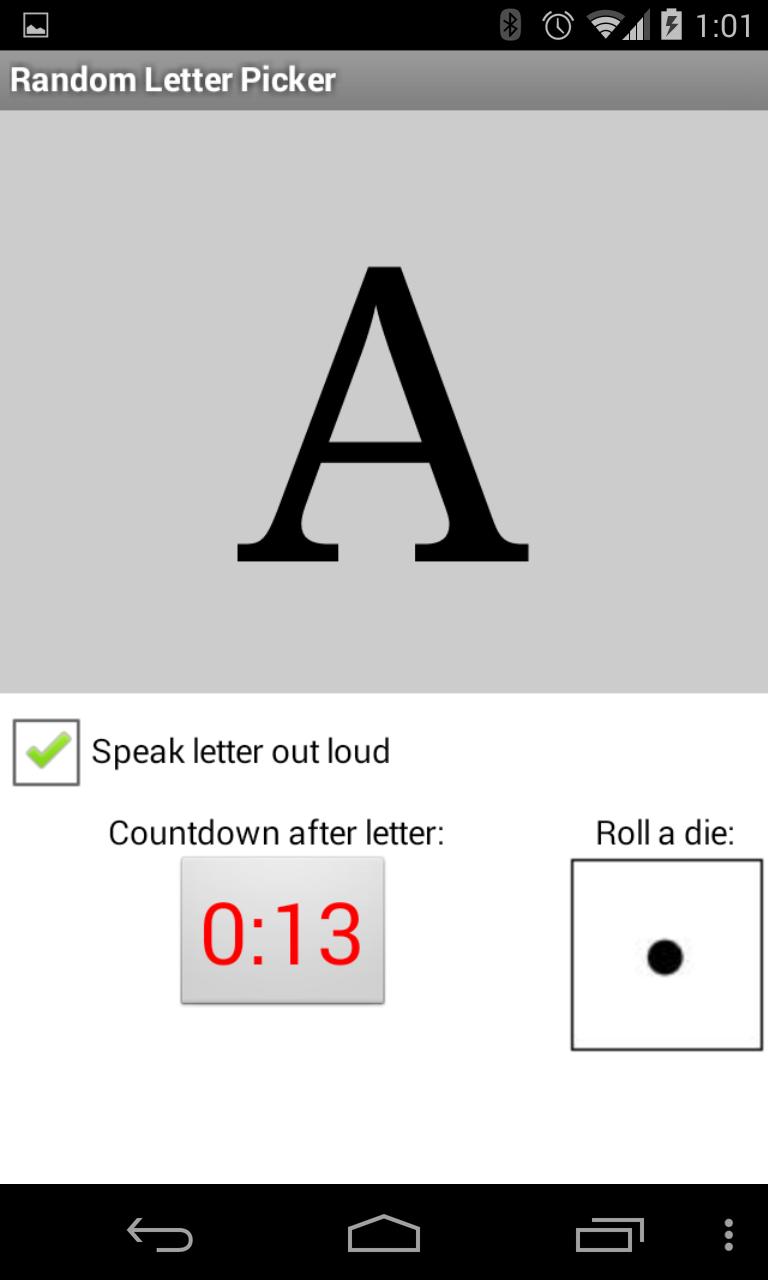 Random Letter Picker