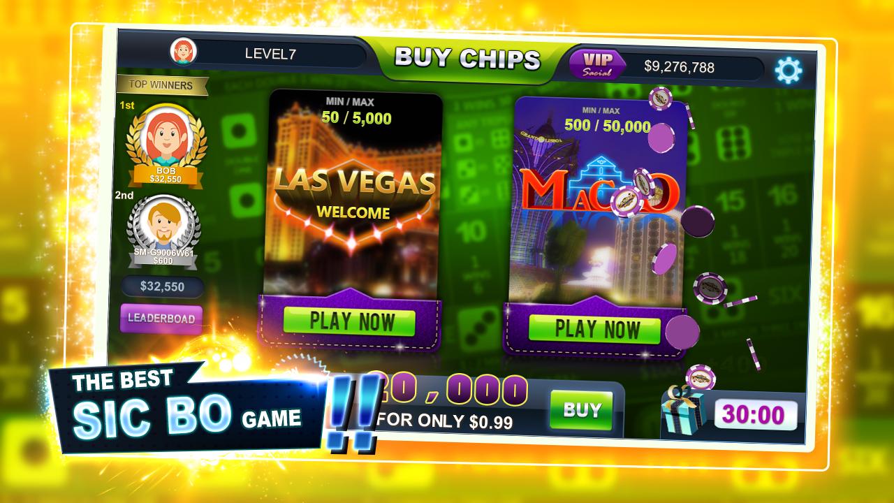 Sic Bo Online! Free Casino