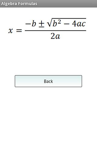 Algebra Formulas