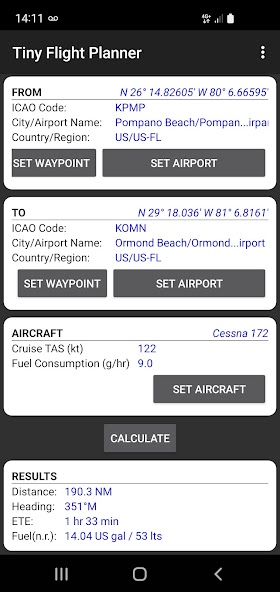Tiny Flight Planner