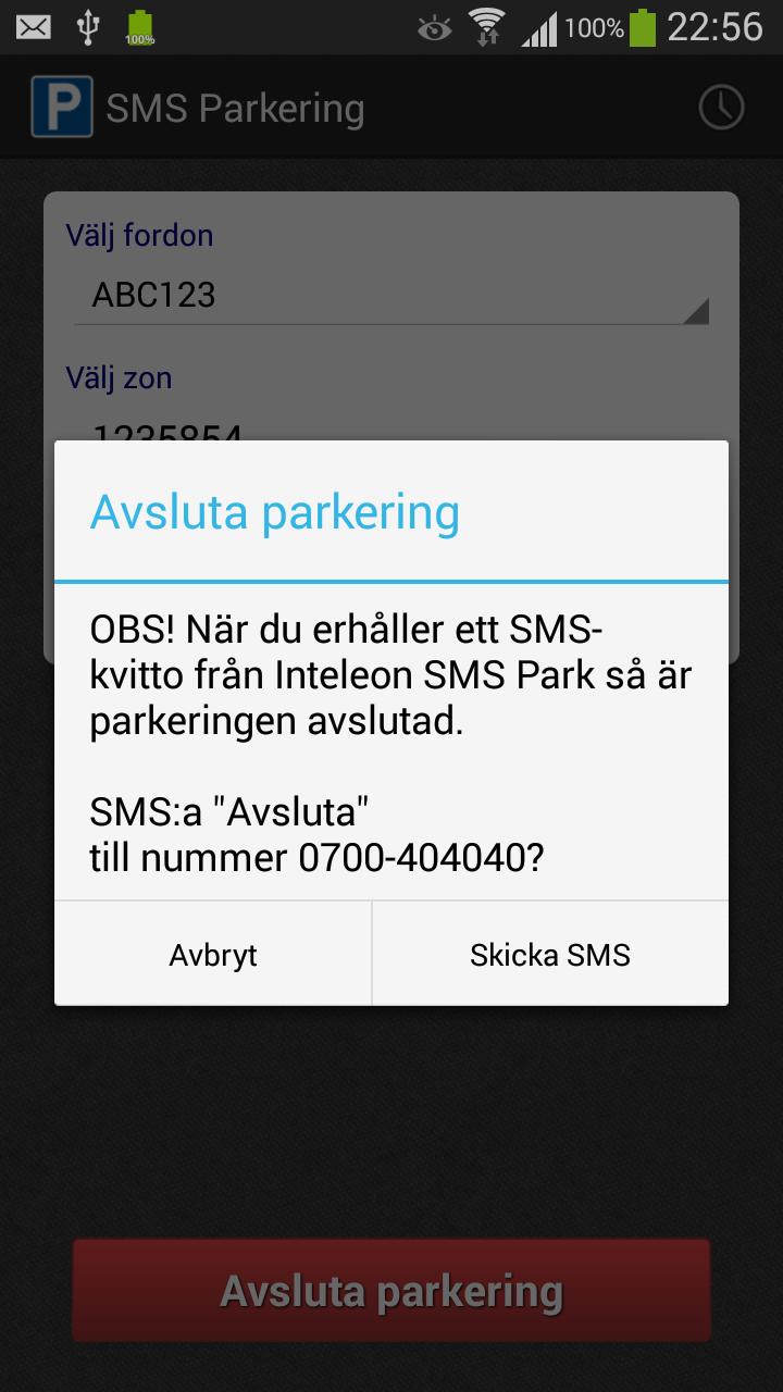 SMS Parkering